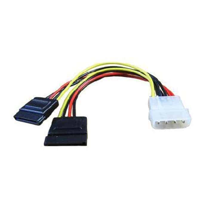 Progressive Robot 15cm 4-pin Molex to Twin SATA Power Connectors